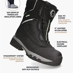 New RefrigiWear Extreme Pac Boots with BOA Fit System size 12